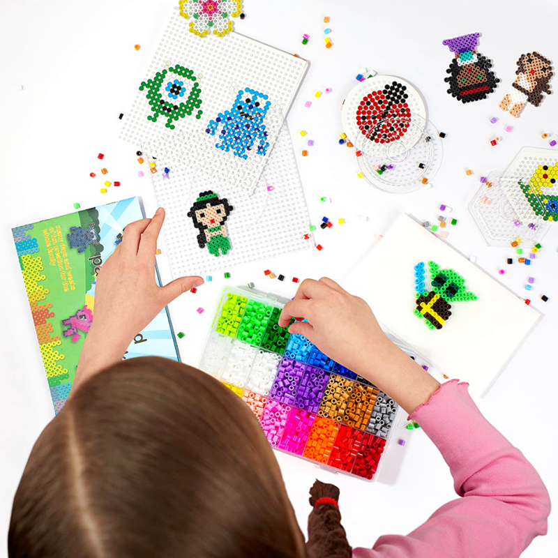 Ironing Beads - 1 Pegboard and 4 Cards Pack - Dinosaur Friends